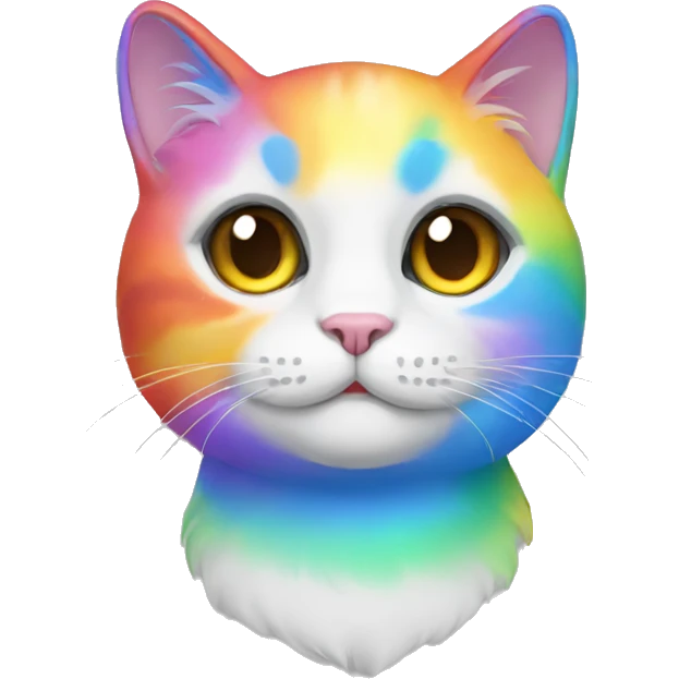 A rainbow cat emoji