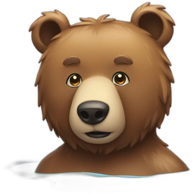 Bear in a pool emoji