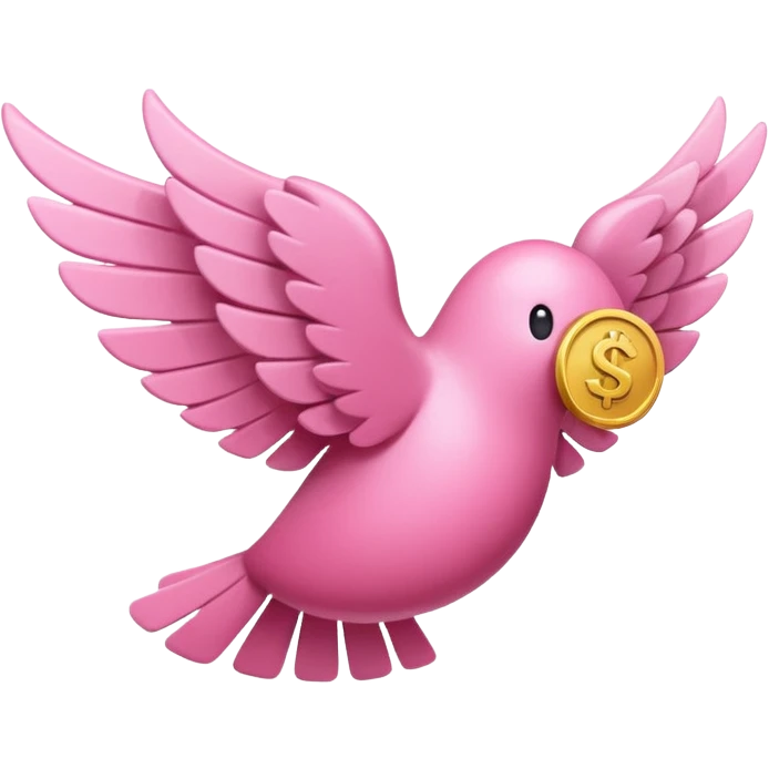 pink money flying  emoji