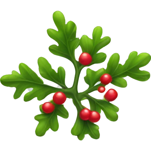 Mistletoe branch emoji