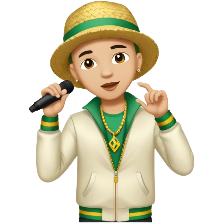 Happy Reggaeton Music Singer emoji