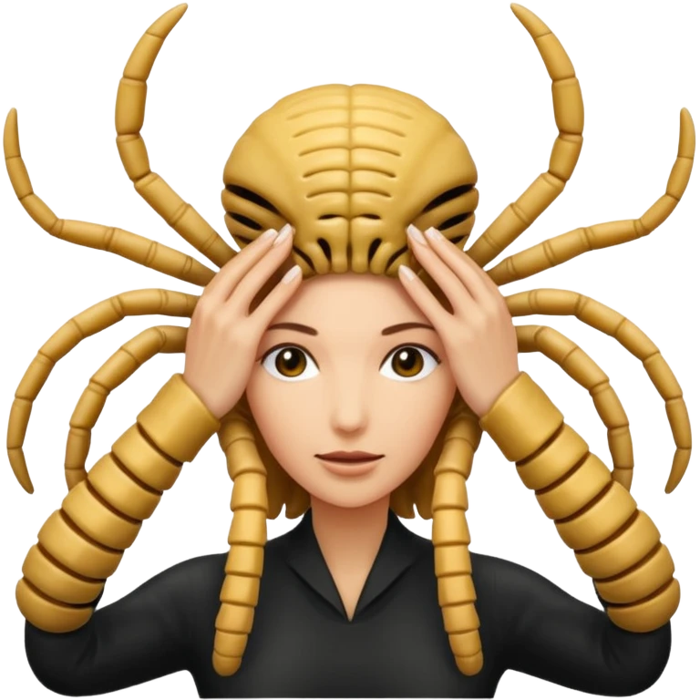 woman with Facehugger emoji