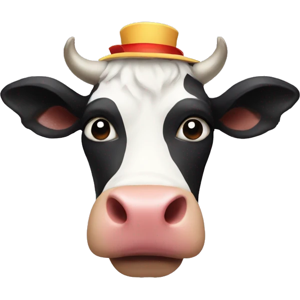 Cow with clown makeup  emoji