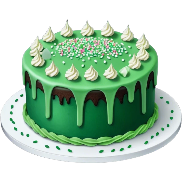 dark emerald cake emoji