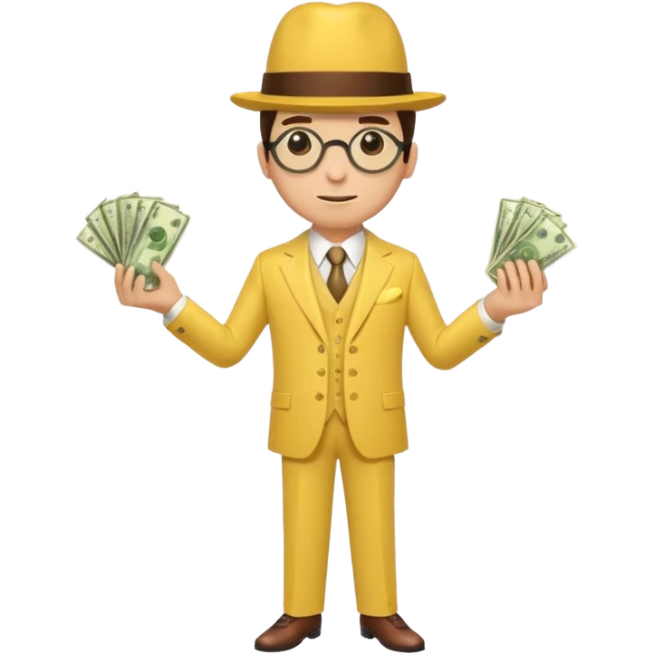 The monopoly fella with a monocle and yellow emoji