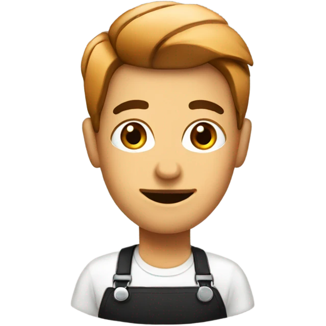 coffe barista with a amazon logo face emoji