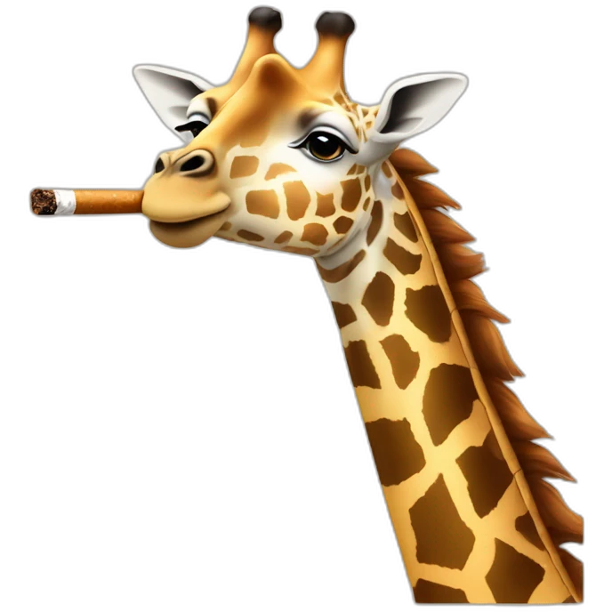 Giraffe avec cigare emoji