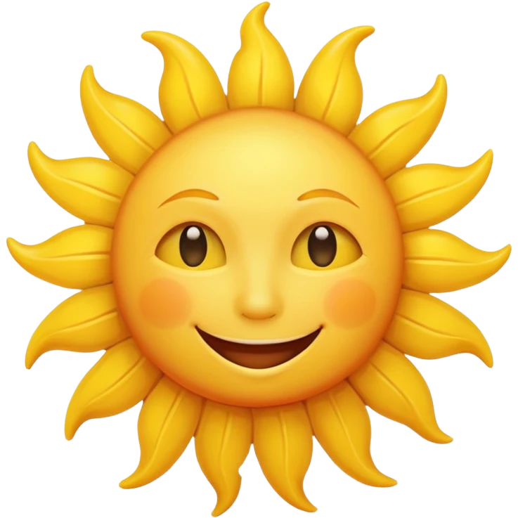smiling sun emoji, simple and bright, no text emoji
