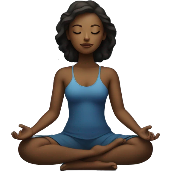 a meditating woman against the background of the starry sky emoji