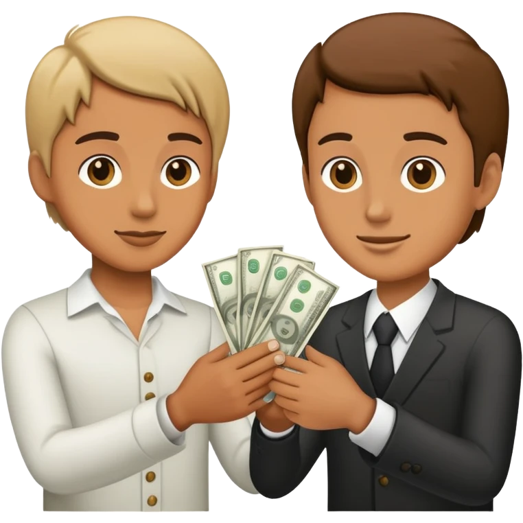 person giving money to another person emoji