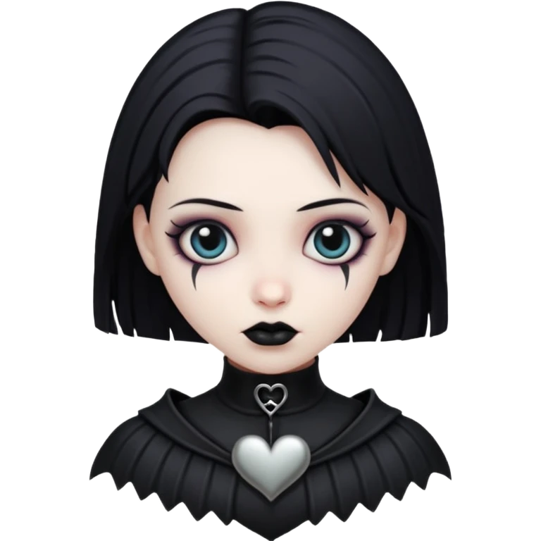 Black heart goth emoji