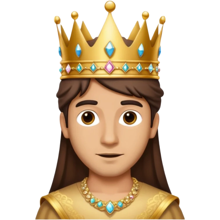 middle eastern man wearing a princess crown emoji