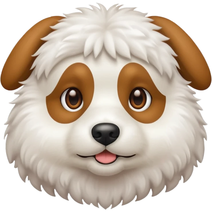 A white doodle dog emoji emoji