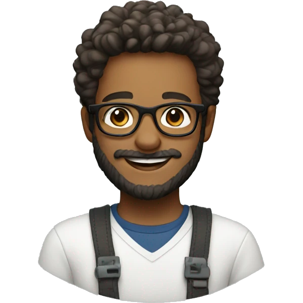 smiling boy with beard and glasses emoji