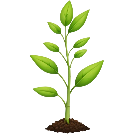 A small seedling plant sprouting, representing reproduction in plants emoji