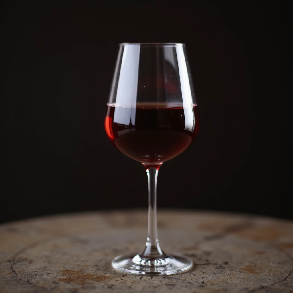 a glass of red wine, photorealistic style emoji