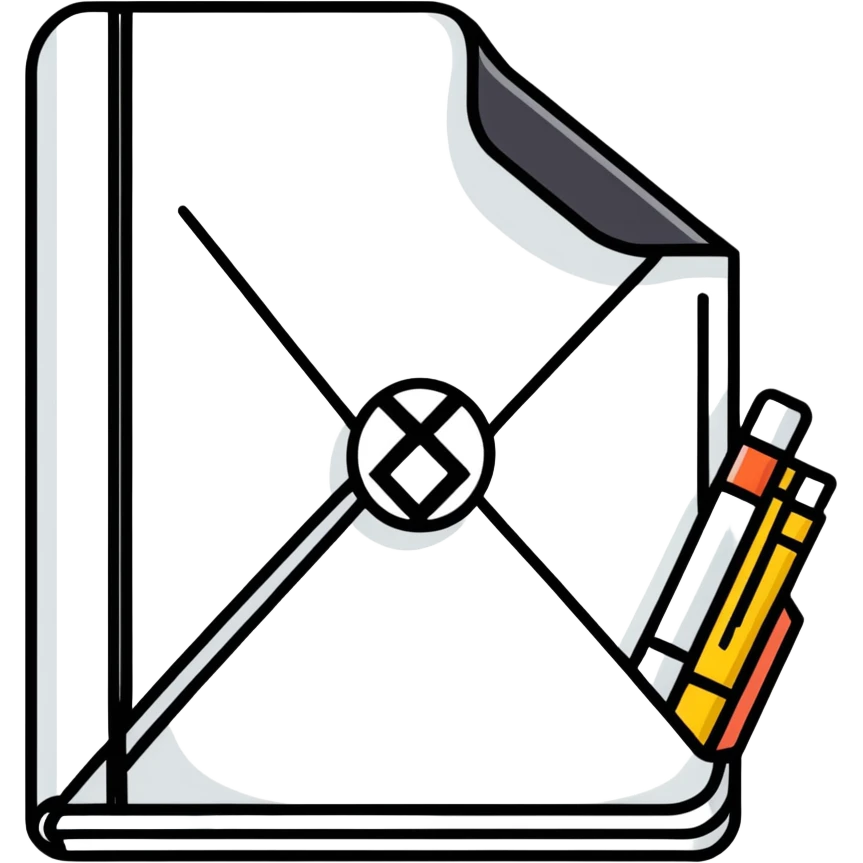 Document file icon with large black “X” over it emoji