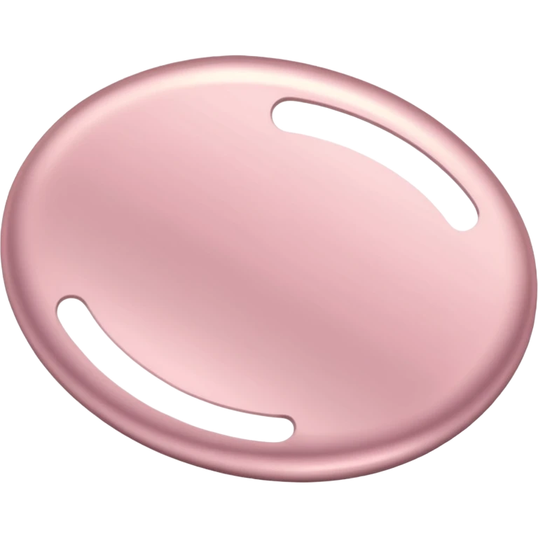 light pink metallic oval shape emoji