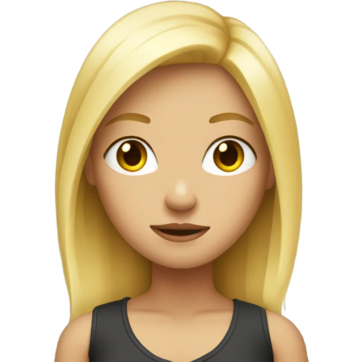 Sassy blonde girl emoji