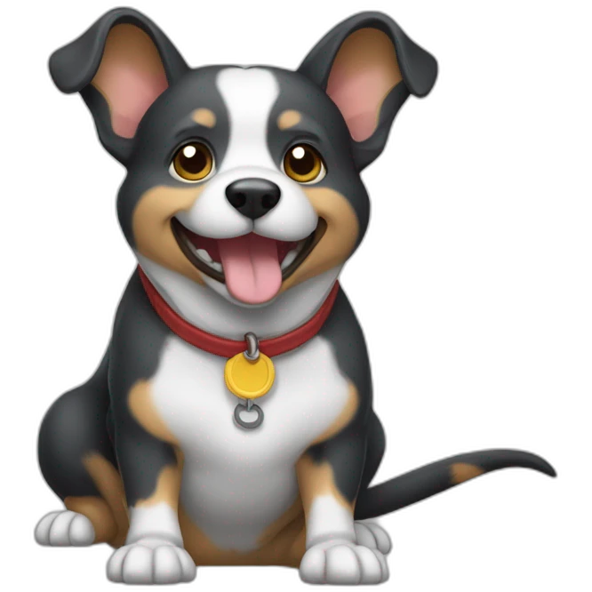Chien sur un rat emoji