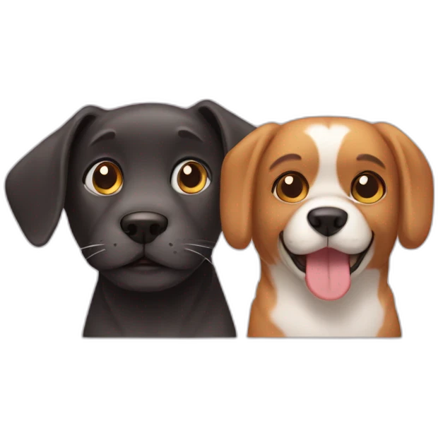 Cat and dog emoji