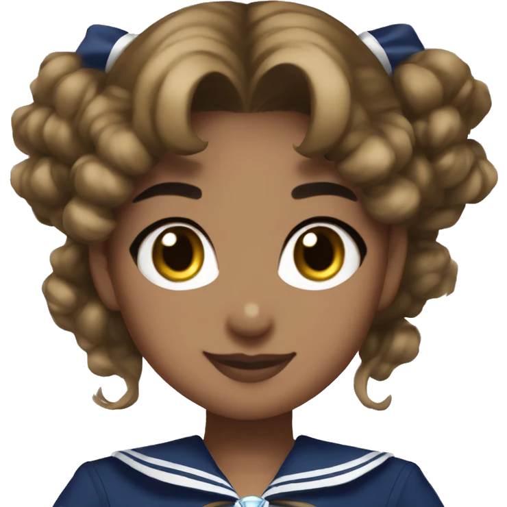 Sailor moon Serena olive skin brown hair emoji