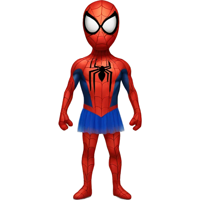 Spiderman wearing a tutu emoji