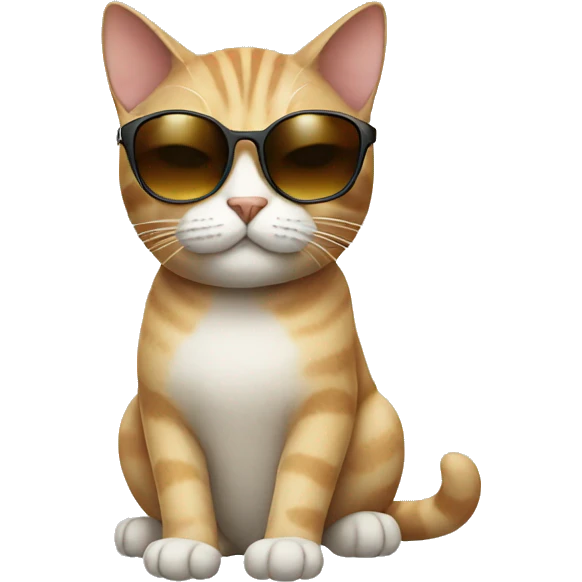 Cat with sunglasses emoji