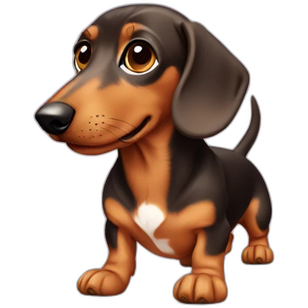 tan dachshund emoji