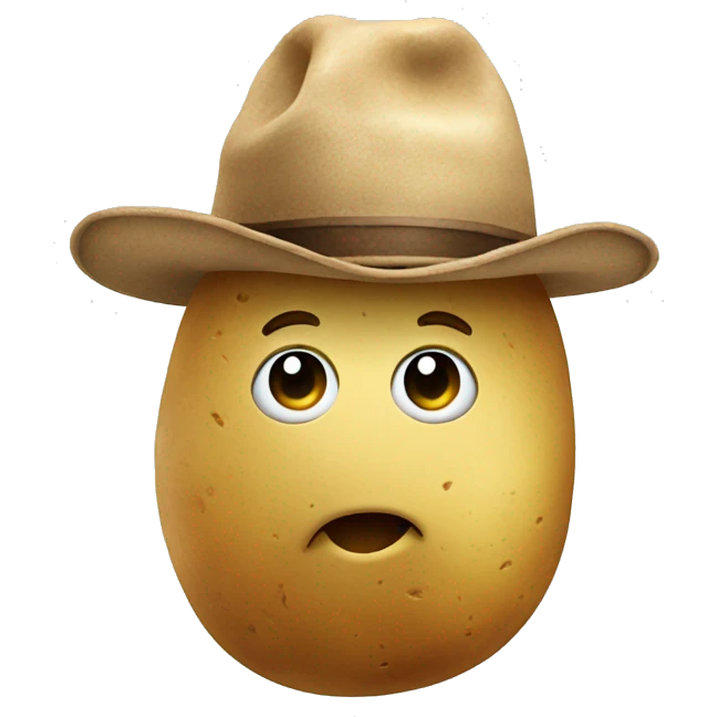 potato wearing a hat  emoji