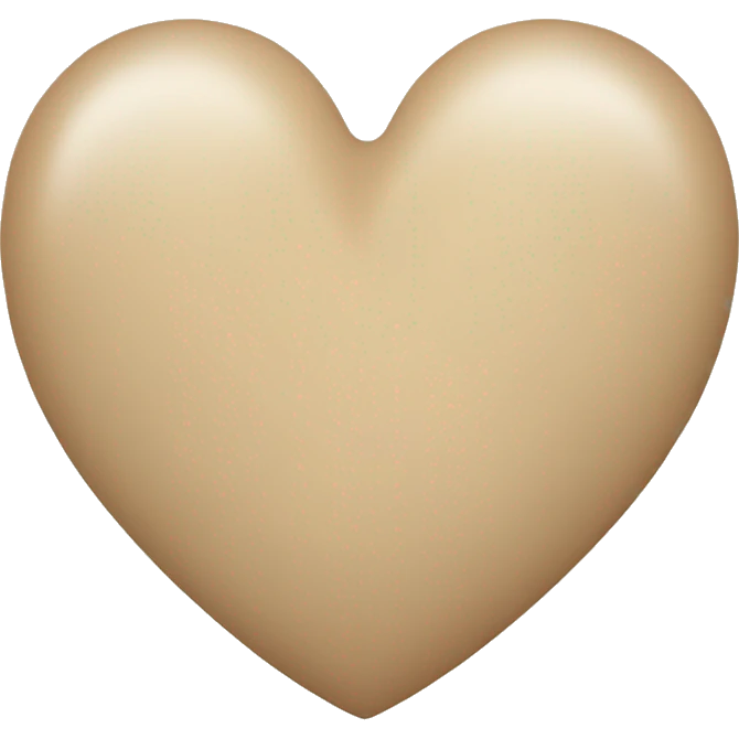 Beige heart  emoji