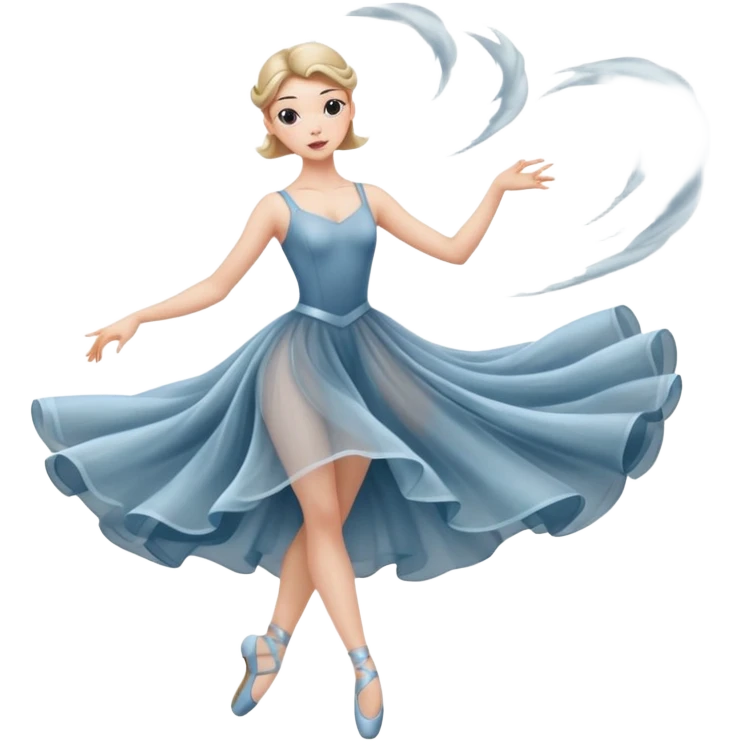 Ballerina dancing as a tornado in the wiz emoji