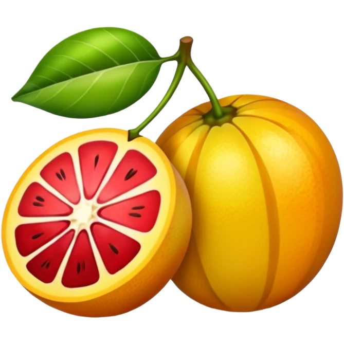 Glass fruit cutting emoji