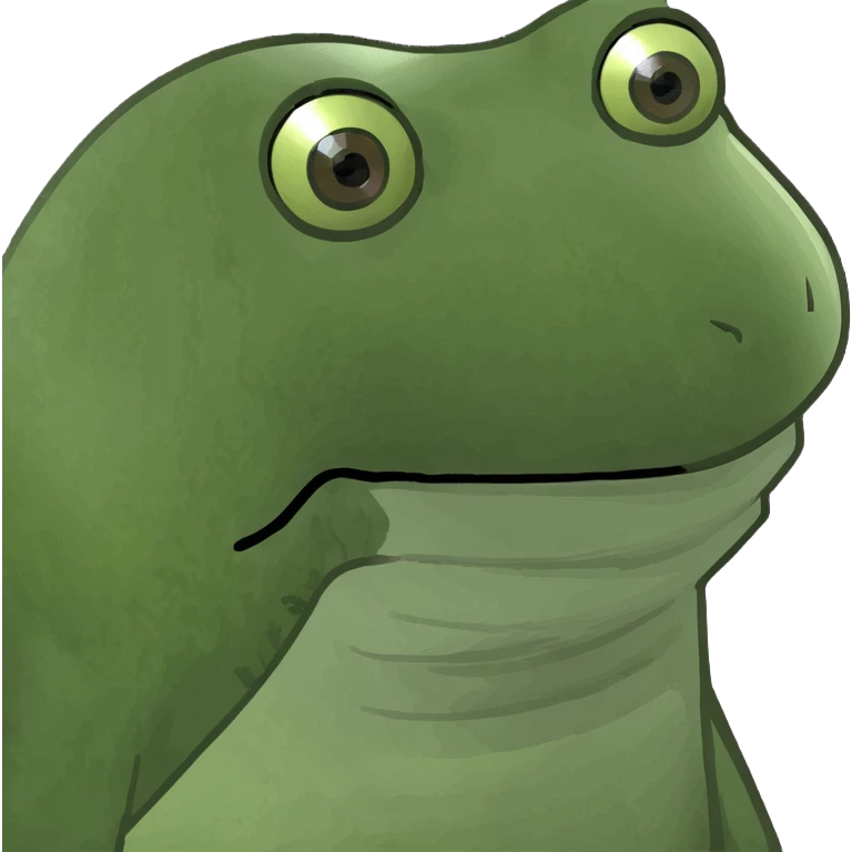 peepo frog holding a placard that says 'sorry', cute and expressive emoji