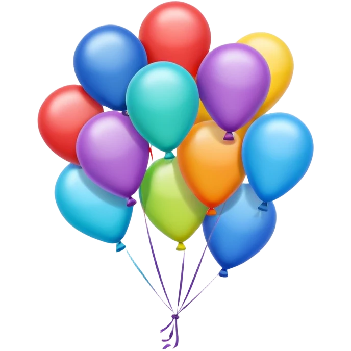 shaped flying balloons emoji