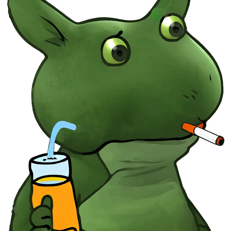 Easter bunny smoking a bong emoji