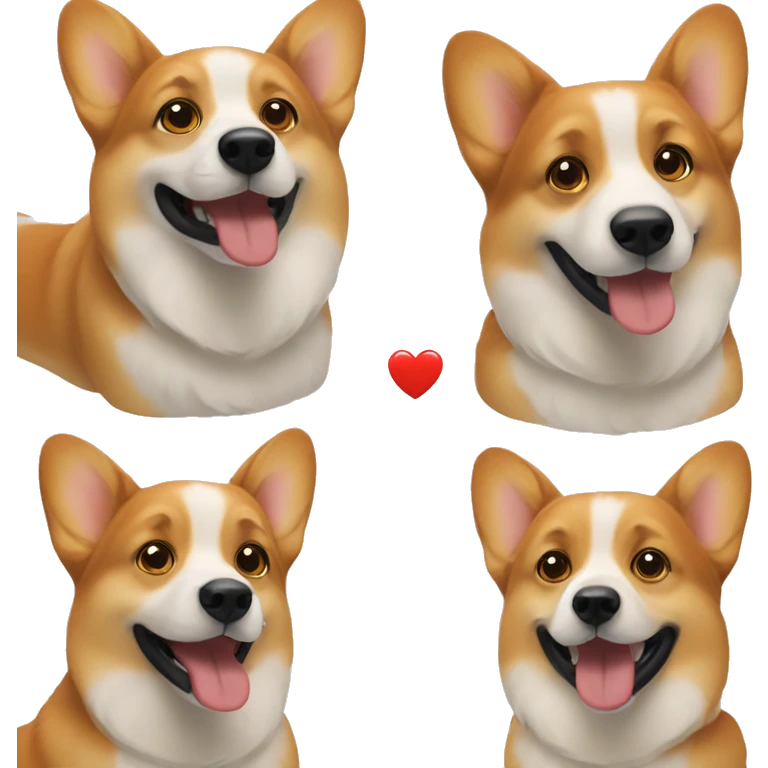 My emoji with a corgi dog emoji