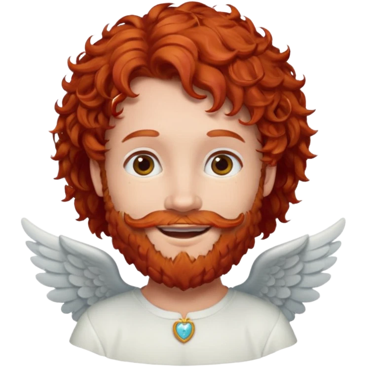 angel with red curly hair and red beard emoji
