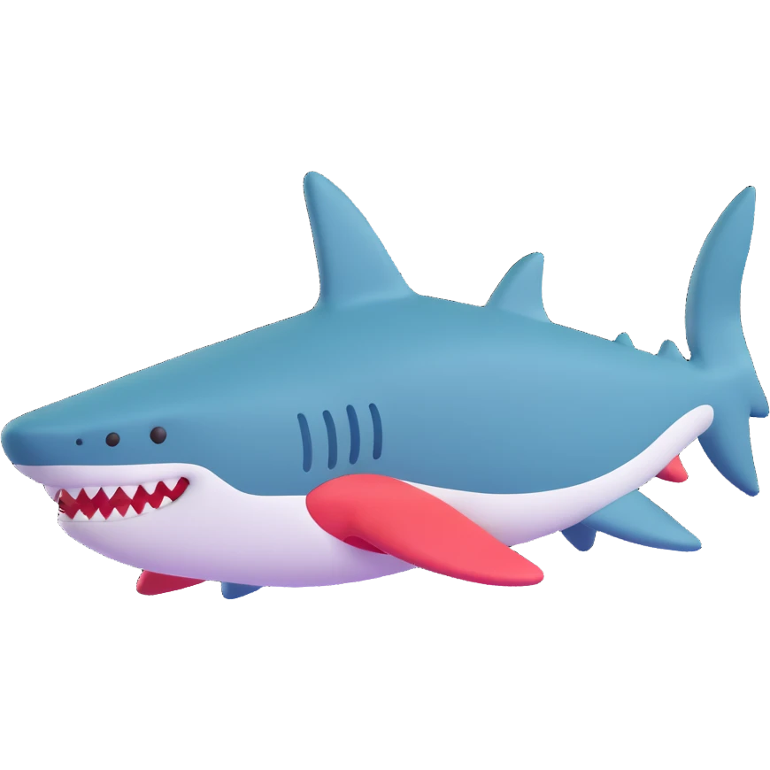shark-shaped sneaker emoji