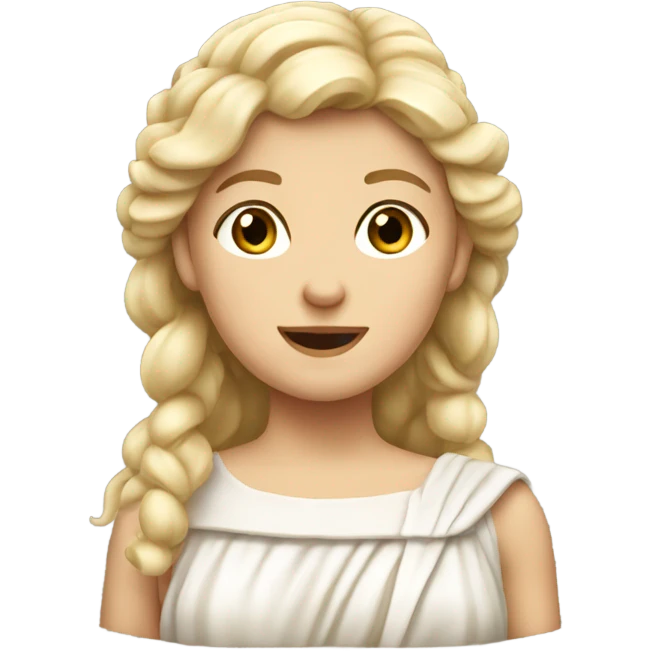 White blond girl in old rome emoji