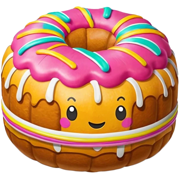 inflatable pan dulce pinata emoji