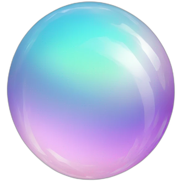Pastel gradient crystal orb emoji
