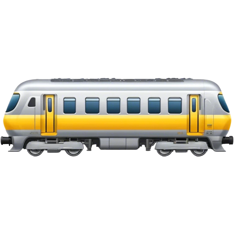 Australian passenger train (Iconic colour: Silver and yellow) emoji