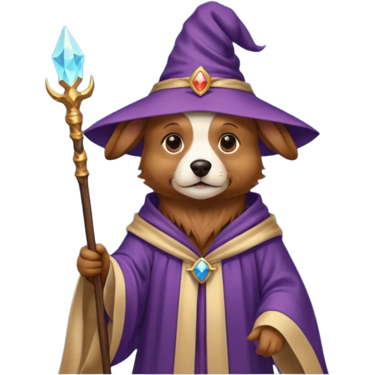 Dog wizard emoji