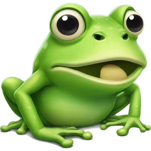 sick frog emoji