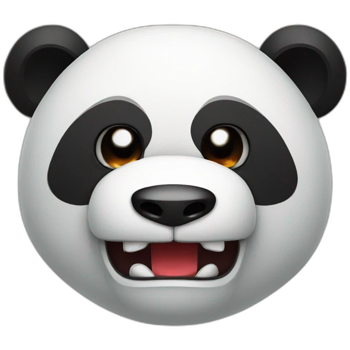 2D angry panda emoji