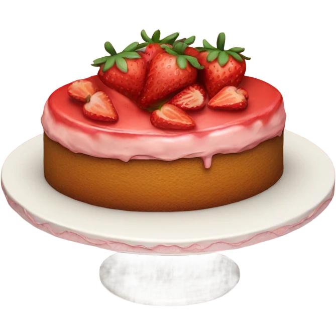 Cake with strawberry  emoji