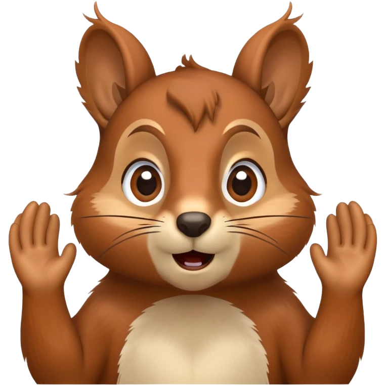 Squirrel that’s shocked with hands on the face  emoji
