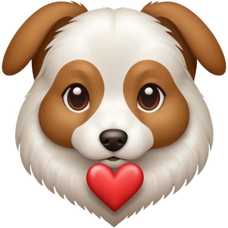 Dog with a heart emoji