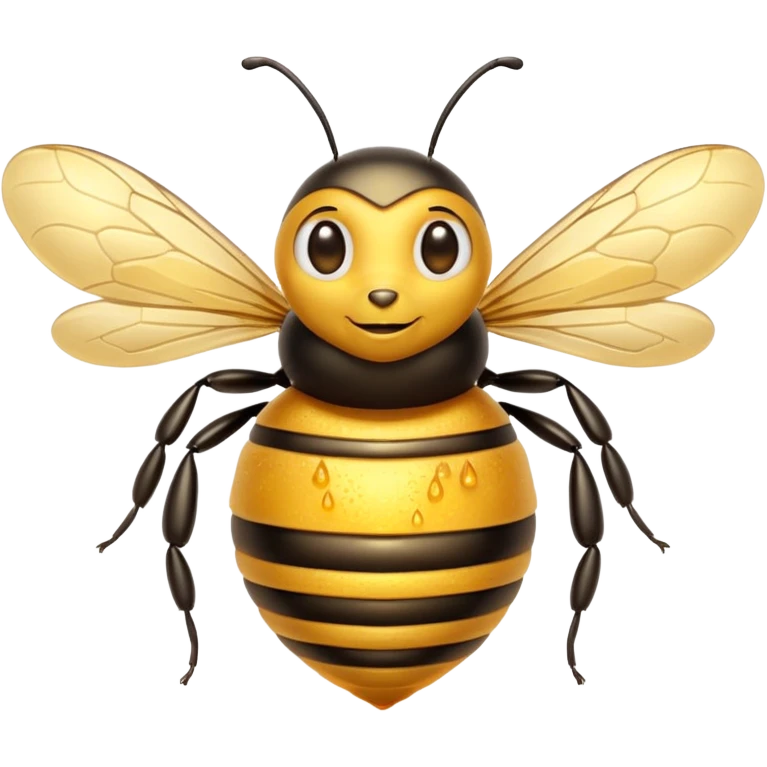 bee with a drop of honey emoji